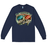 Navy All American boy 4th of july Long Sleeve Tee - FaDigitalArtStudio