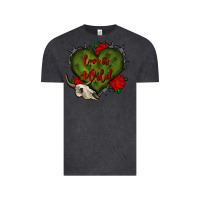 Vintage Black love is wild with bullskull olivia Vintage Tee - OliviaCreatesArt