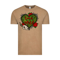 Vintage Coffee love is wild with bullskull olivia Vintage Tee - OliviaCreatesArt