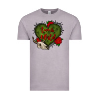 Vintage Zinc love is wild with bullskull olivia Vintage Tee - OliviaCreatesArt