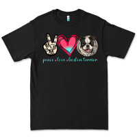 Black Peace Love Boston Terrier Premium Tee - Jasminsmagicworld