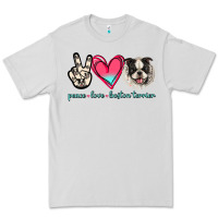 Dove Grey Peace Love Boston Terrier Premium Tee - Jasminsmagicworld