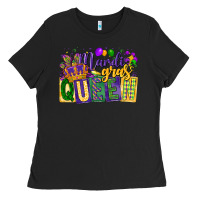 Black mardi gras queen Ladies Tee - CowGirlArtShop