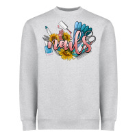 Heather Grey nails Heavyweight Sweatshirt - BarkalooDesign