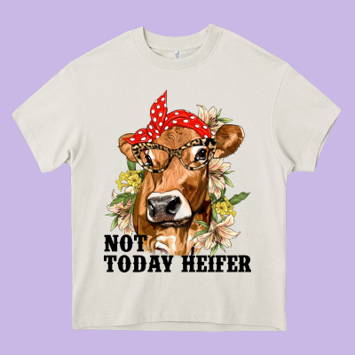 Cute Heifer Heavy Core Tee Designed By Texasbilliewilder