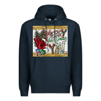 Navy merry christmas y'all Premium Hoodie - CowhideDigitalArt