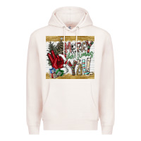 Pale Pink merry christmas y'all Premium Hoodie - CowhideDigitalArt