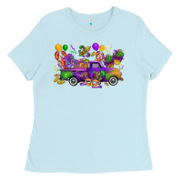 Baby Blue mardi gras truck Ladies Tee - CowGirlArtShop