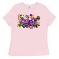 Bubblegum Pink mardi gras truck Ladies Tee - CowGirlArtShop