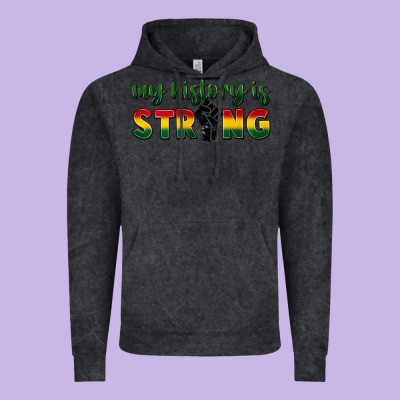 My History Is Strong Vintage Hoodie Designed By Fadigitalartstudio