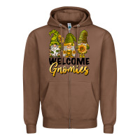 Chestnut welcome gnomies sunflowers Zipper Hoodie - BarkalooDesign