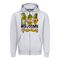 Welcome Gnomies Sunflowers Zipper Hoodie | Teevron