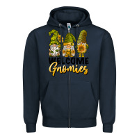 Navy welcome gnomies sunflowers Zipper Hoodie - BarkalooDesign