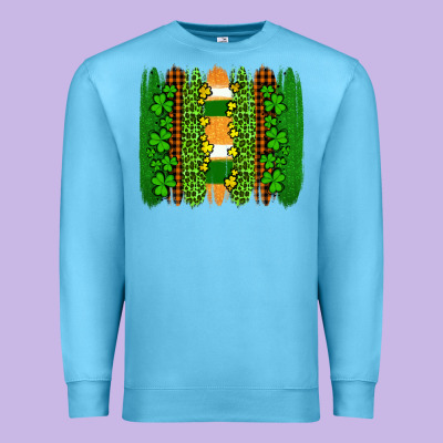 St Patricks  Brushstrokes Premium Sweatshirt Designed By Adodesignshop