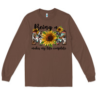Chestnut Being a mom makes my life complete Mother's Day Long Sleeve Tee - FaDigitalArtStudio
