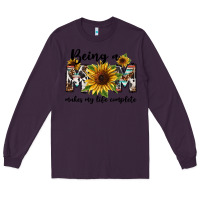 Plum Being a mom makes my life complete Mother's Day Long Sleeve Tee - FaDigitalArtStudio