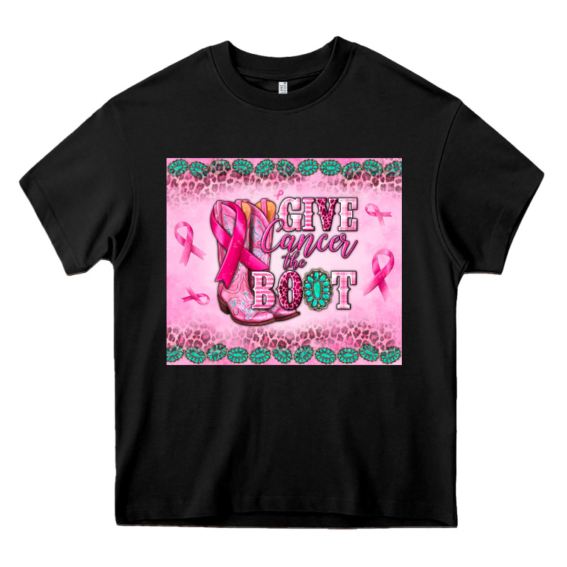 Give Cancer The Boot Heavy Core Tee by NancyCooperArtShop | Teevron