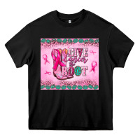 Black Give Cancer the boot Heavy Core Tee - NancyCooperArtShop