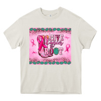 Cream Give Cancer the boot Heavy Core Tee - NancyCooperArtShop