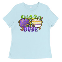 Baby Blue mardi gras dude Ladies Tee - CowGirlArtShop