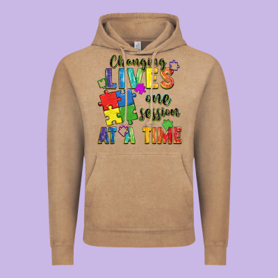 Changing Lives One Session At A Time Vintage Hoodie Designed By Fadigitalartstudio