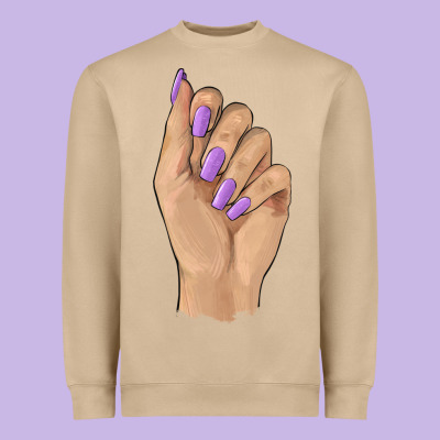 Nail Heavyweight Sweatshirt Designed By Barkaloodesign