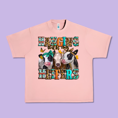Hanging With My Heifers Urban Heavy Tee Designed By Jasminsmagicworld