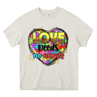 Cream love needs no words Heavy Core Tee - NancyCooperArtShop