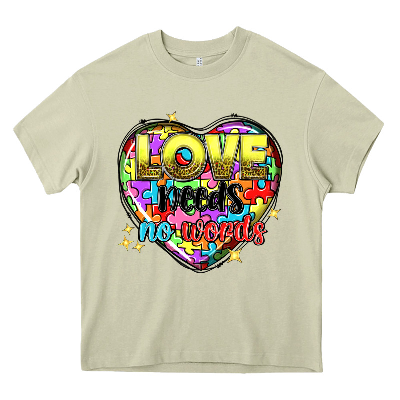 Love Needs No Words Heavy Core Tee by NancyCooperArtShop | Teevron