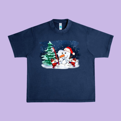 Teeth Snow Party Costom Ado Urban Heavy Tee Designed By Oliviacreatesart