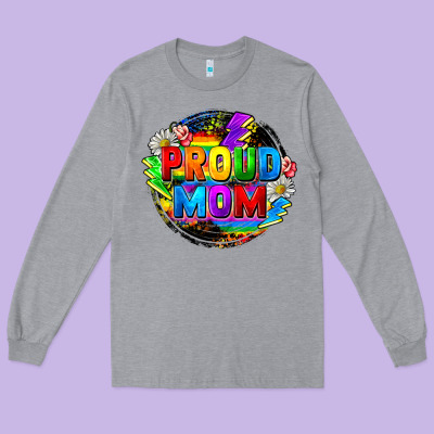 Proud Mom Lgbtq+ Mother's Day Long Sleeve Tee Designed By Fadigitalartstudio