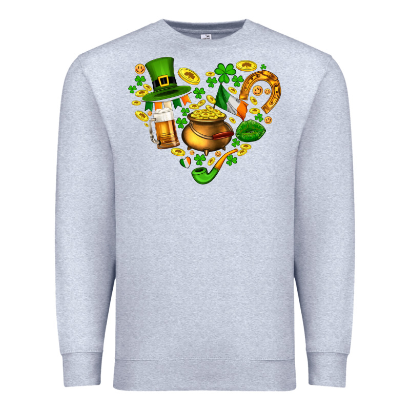St Patricks Heart Premium Sweatshirt by AdoDesignShop | Teevron
