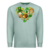Seafoam St Patricks heart Premium Sweatshirt - AdoDesignShop
