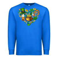 True Royal St Patricks heart Premium Sweatshirt - AdoDesignShop