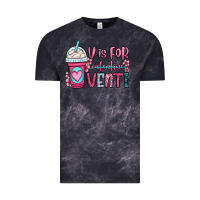Cloud Black v is for valentine venti coffee cup Vintage Tee - OliviaCreatesArt