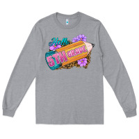 Heather Grey hello 5th grade Long Sleeve Tee - RanaPortraitStore