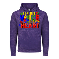Cloud Purple I'm his voice he is my heart Vintage Hoodie - FaDigitalArtStudio