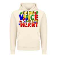 Vintage Artic I'm his voice he is my heart Vintage Hoodie - FaDigitalArtStudio
