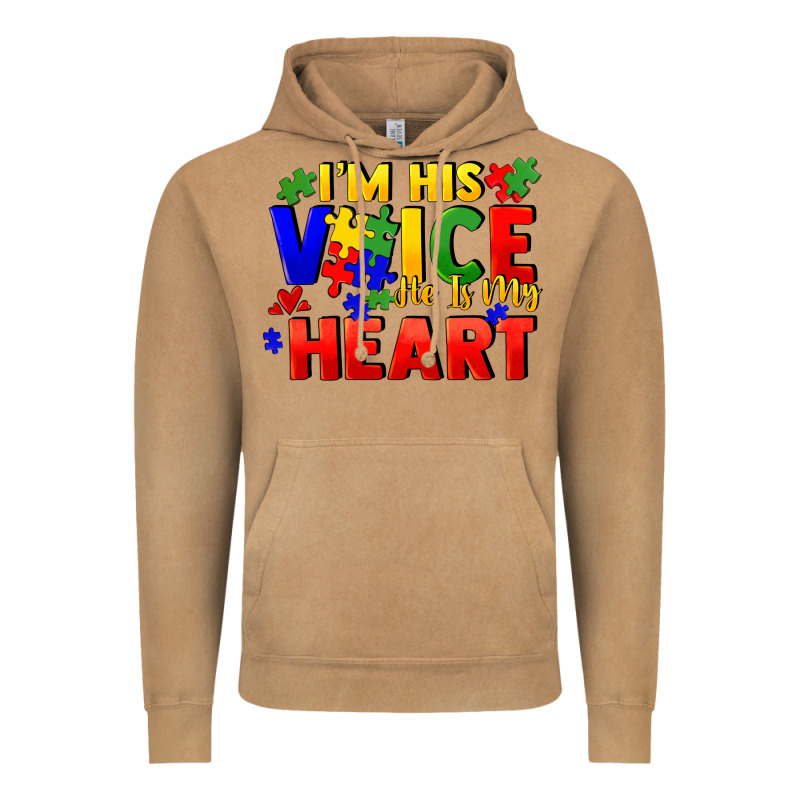 I'm His Voice He Is My Heart Vintage Hoodie by FaDigitalArtStudio | Teevron
