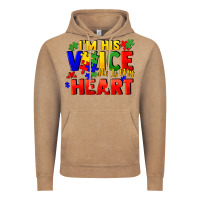 Vintage Coffee I'm his voice he is my heart Vintage Hoodie - FaDigitalArtStudio