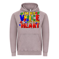 Vintage Zinc I'm his voice he is my heart Vintage Hoodie - FaDigitalArtStudio