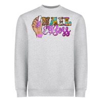 Heather Grey nail boss Heavyweight Sweatshirt - BarkalooDesign