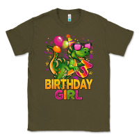 Army Green 3rd birthday girl t rex pink Classic Tee - CowGirlArtShop
