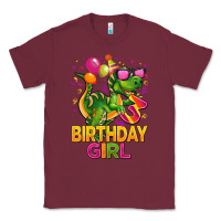 Burgundy 3rd birthday girl t rex pink Classic Tee - CowGirlArtShop