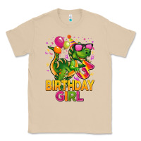 Mushroom 3rd birthday girl t rex pink Classic Tee - CowGirlArtShop