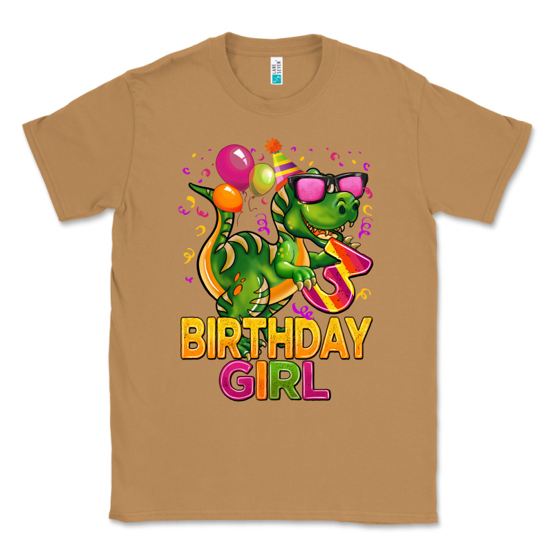 3rd Birthday Girl T Rex Pink Classic Tee by CowGirlArtShop | Teevron