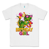 White 3rd birthday girl t rex pink Classic Tee - CowGirlArtShop