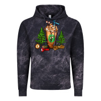 Cloud Black camping cold drink frappe Vintage Hoodie - FaDigitalArtStudio