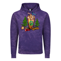 Cloud Purple camping cold drink frappe Vintage Hoodie - FaDigitalArtStudio