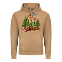 Vintage Camel camping cold drink frappe Vintage Hoodie - FaDigitalArtStudio
